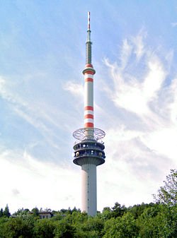 Bukova hora transmitter tower