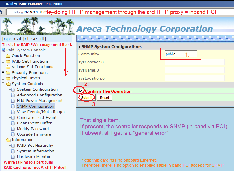 Areca RAID - SNMP subagent howto